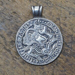 Amulett Brakteat Bronzefarben