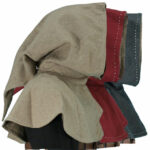 Gugel Beige/Dunkelgrau/Rot