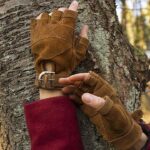Leder Handschuhe Fingerlinge Celtic Braun oder Schwarz