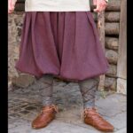 Rus Fischgrat Hosen dunkelrot