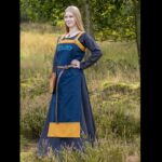 Wikinger Schurze bestickt Blau