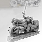 Angel Knight auf Motorrad