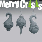 Weihnachts Kugel Monster 3Stk